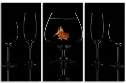 Poisson en verre - affiche cuisine design