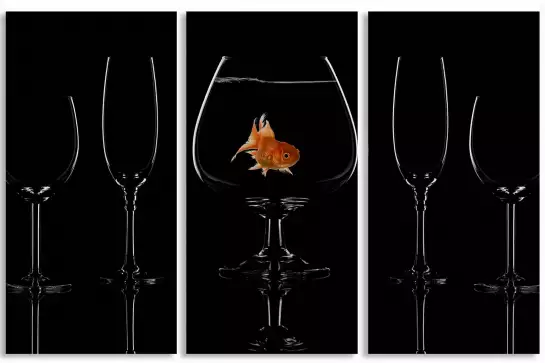 Poisson en verre - affiche cuisine design