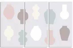 Vases Abstraits Pastel - tableau abstrait