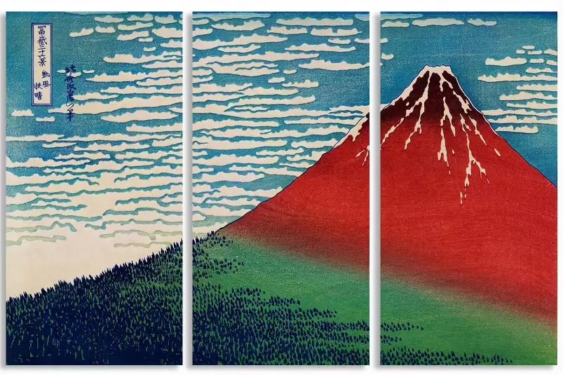 Hokusai, Le Fuji par temps clair, 1830 - estampe japonaise