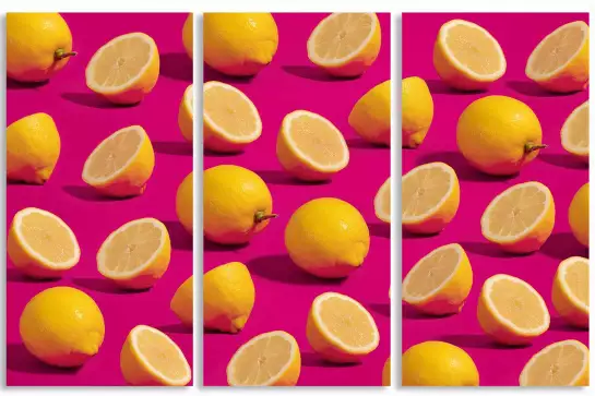 Citrons roses - affiche cuisine design