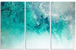 Chuchotement turquoise - affiche abstraite