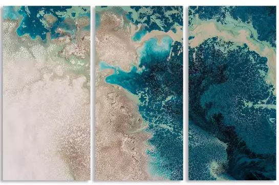 Océans turquoises - tableau abstrait