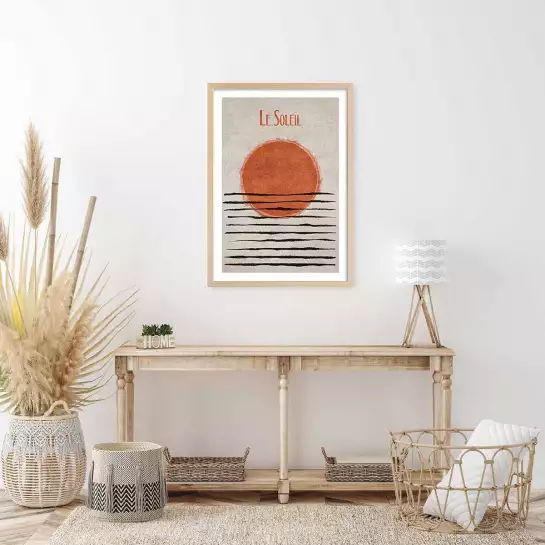 Le soleil artistique - affiche retro vintage