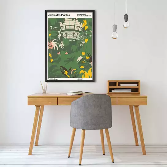 Jardin des plantes - affiche vintage paris