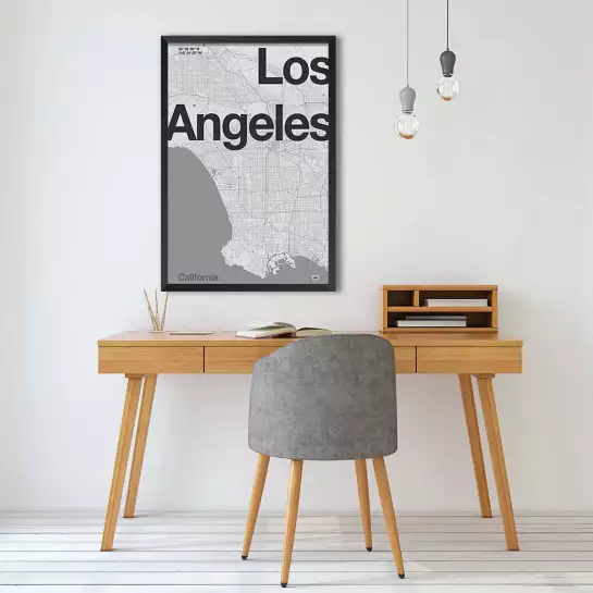 Los Angeles minimaliste - affiche ville