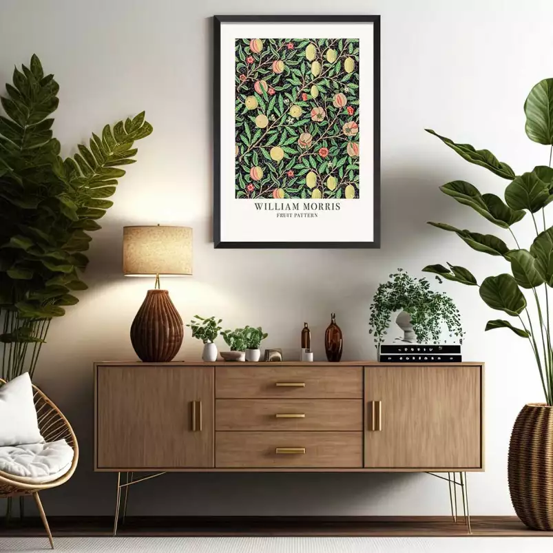 Motif de fruits exotiques - affiche botanique vintage