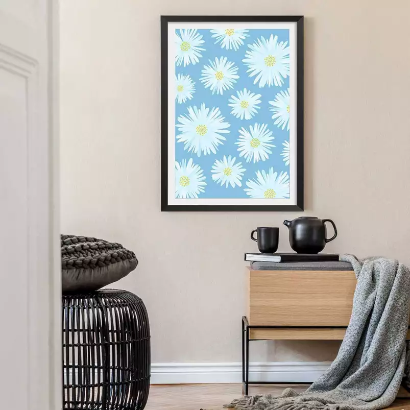 Marguerites daisies - affiche fleurs