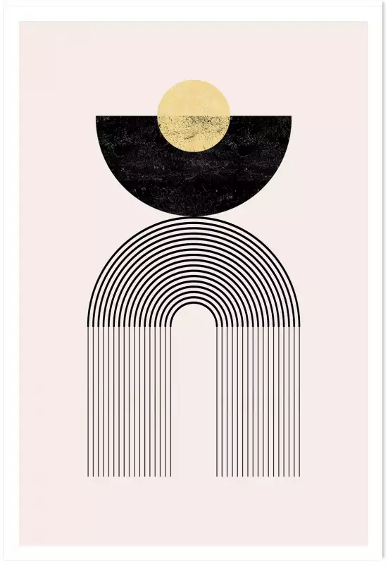 Pendule en équilibre - affiche art geometrique