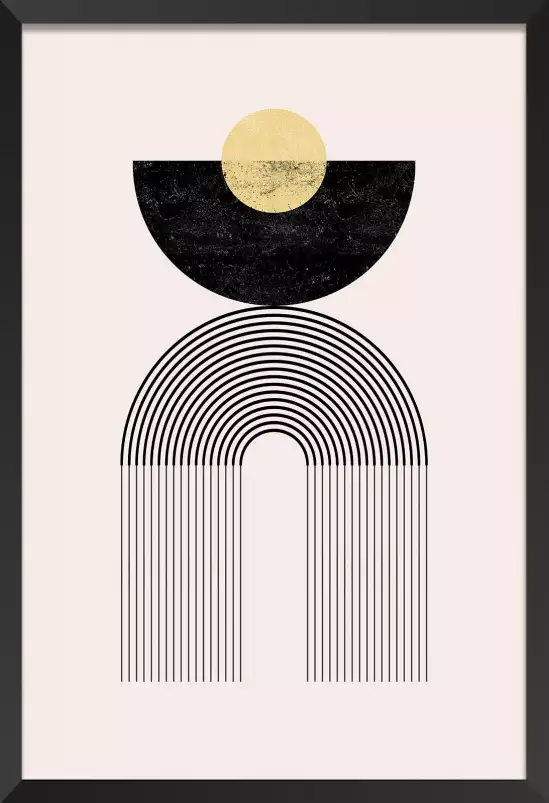 Pendule en équilibre - affiche art geometrique