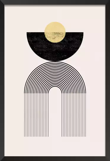 Pendule en équilibre - affiche art geometrique