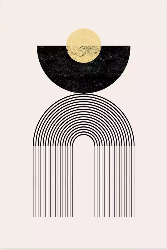 Pendule en équilibre - affiche art geometrique