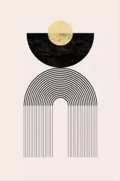 Pendule en équilibre - affiche art geometrique