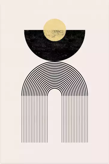 Pendule en équilibre - affiche art geometrique