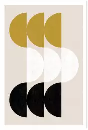 Sphère en miroir - affiche art geometrique