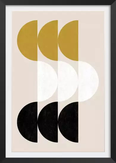 Sphère en miroir - affiche art geometrique