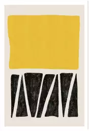 Jaune moderne - affiche art abstrait géométrique