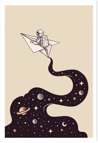 Envol cosmique - poster astronaute