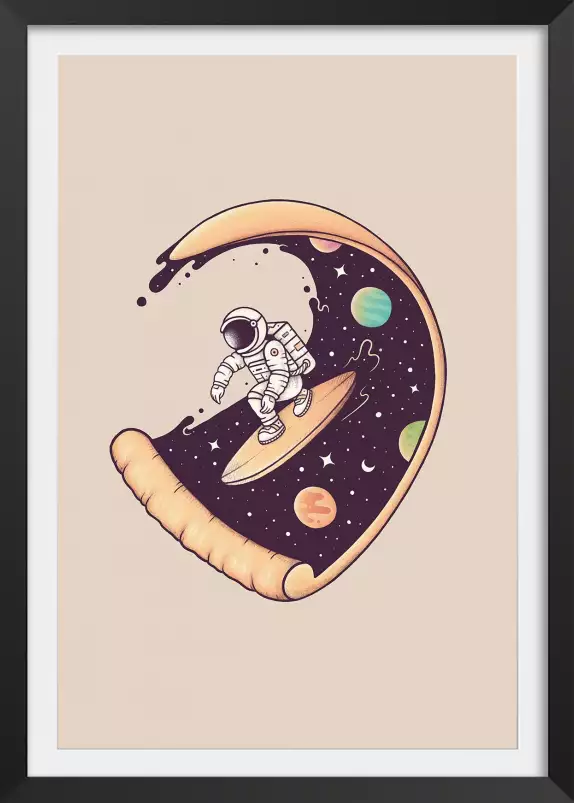 Surf en cosmos - dessin planetes