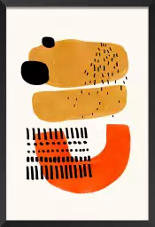 Mid century Sourire - affiche art abstrait