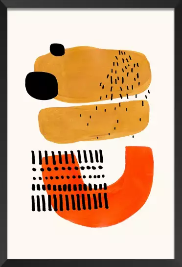 Mid century Sourire - affiche art abstrait