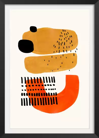 Mid century Sourire - affiche art abstrait