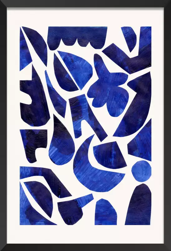 L'art bleu nuit - affiche art abstrait