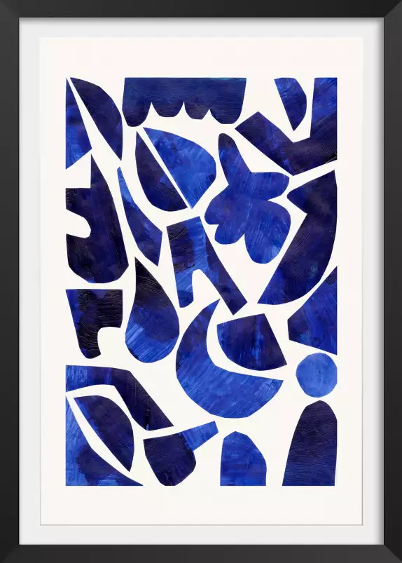 L'art bleu nuit - affiche art abstrait