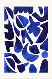 L'art bleu nuit - affiche art abstrait