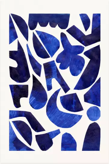 L'art bleu nuit - affiche art abstrait