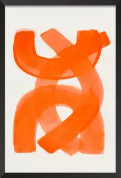 Mid century orange - affiche art abstrait