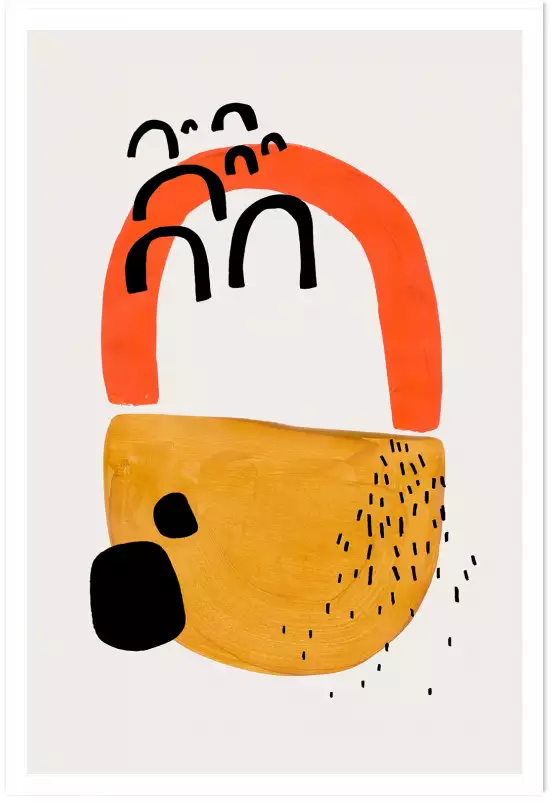 L'arche orange - affiche art abstrait