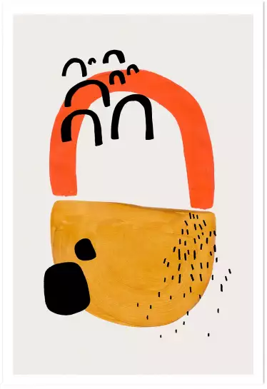 L'arche orange - affiche art abstrait