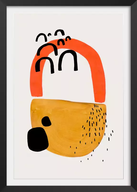 L'arche orange - affiche art abstrait