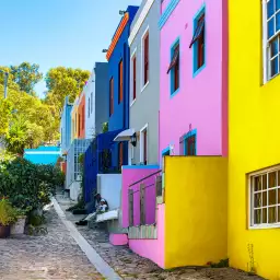 Quartier Bo Kaap - tableau coloré