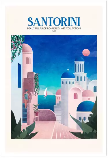 Santorini dream - poster pop art