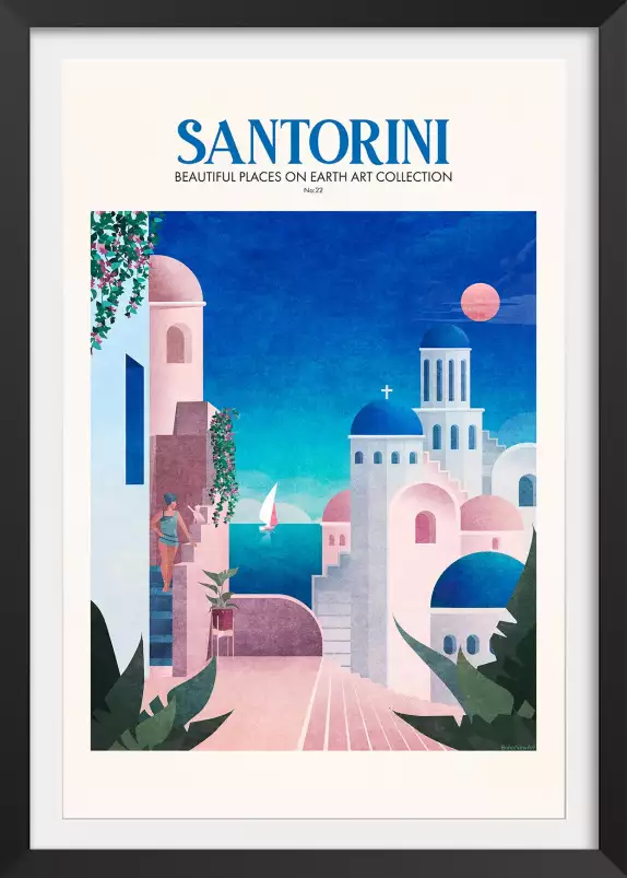 Santorini dream - poster pop art