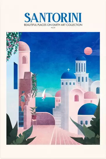 Santorini dream - poster pop art