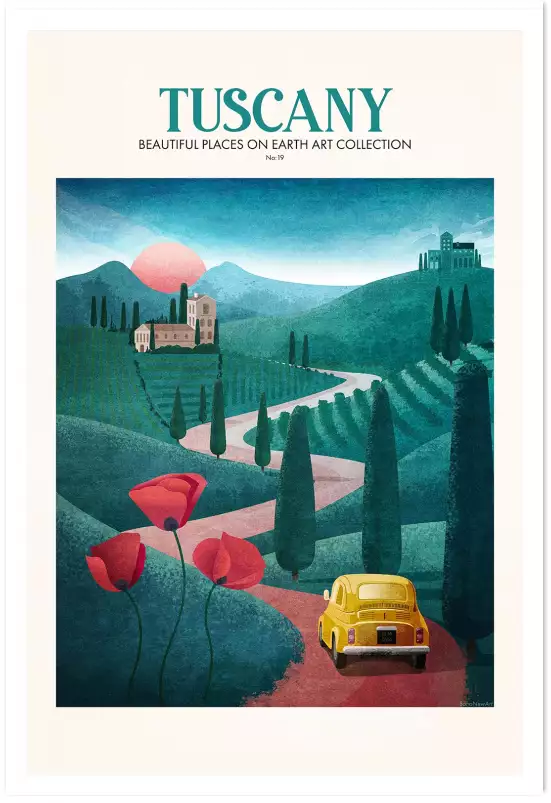 Tuscany dream - poster pop art