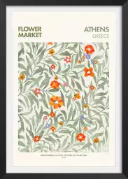 Athènes marché aux fleurs - affiche ville