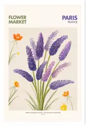 Paris marché aux fleurs - affiche ville