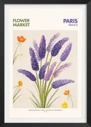 Paris marché aux fleurs - affiche ville