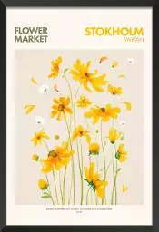 Stokholm marché aux fleurs - affiche ville