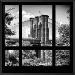 Regard sur brooklyn bridge - affiche new york