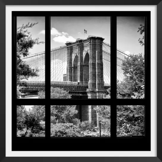 Regard sur brooklyn bridge - affiche new york