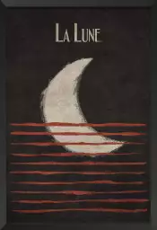 La lune artistique - affiche retro vintage