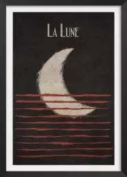 La lune artistique - affiche retro vintage