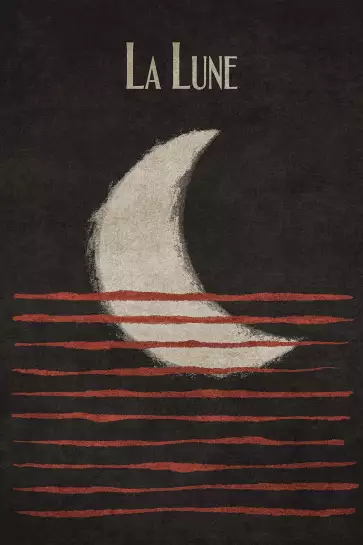 La lune artistique - affiche retro vintage