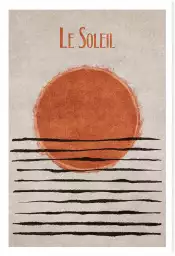 Le soleil artistique - affiche retro vintage