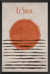 Le soleil artistique - affiche retro vintage